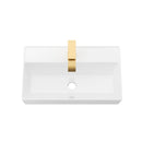 Wall Mounted Rectangular Bathroom Sink With Towel Bar