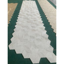 Hexagon Natural Stone Marble Tile, 3D Fluted (Set of 12)