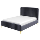 Bethany - Queen Upholstered Platform Bed - Gray