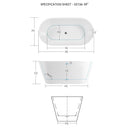 Acrylic Freestanding Soaking Bathtub With Classic Slotted Overflow And Toe-Tap Drain In Chrome, Cupc C Ertified, 02138 - Glossy White