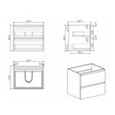 Alice - Bathroom Vanity With Large Storage, Sink Wall Mounted Floating Bathroom Vanity For Modern Bathroom, One-Piece Sink Basin Without Drain And Faucet