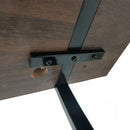 Modern Dining Table With Black Metal Legs For 4 - 6 Person