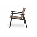Outdoor Chat Set, 2 Chairs & Side Table - Black / Brown