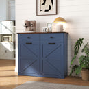 Double Tilt Out Trash Cabinet With Hideaway Drawer And Barn Door Style