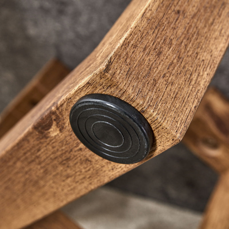 Modern Retro Texture Round Coffee Table With Crossed Legs - Gray