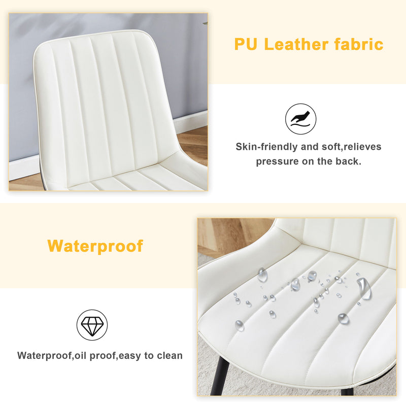 Modern Style Extended Seat Cushion Dining Chair Set