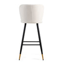 Modern Style Barstool, Tipped Ends, Suitable For Various Decoration Styles - White