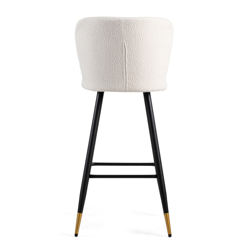 Modern Style Barstool, Tipped Ends, Suitable For Various Decoration Styles - White