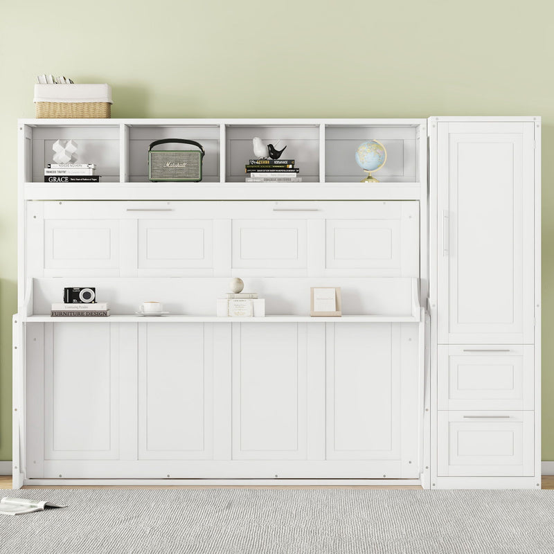 Space Saving Murphy Wall Bed With Closet And Drawers