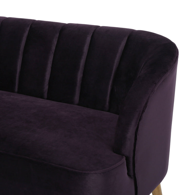 Modern Classic Shell Backed Loveseat