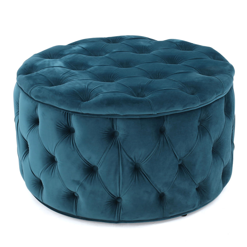 Modern Glam Ottoman Velvet