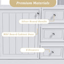 36" Bathroom Vanity With 1 Cabinet And 3 Drawers 1, Storage Solution - White