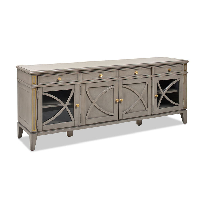 Dauphin - TV Stand Storage Display Console Table - Gray Cashmere