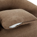 360° Swivel Barrel Sofa Chair With Throw Pillow, Chenille Upholstered Accent Chair