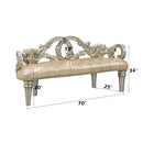 Danae - Bench - Champagne & Gold Finish - Atlantic Fine Furniture Inc