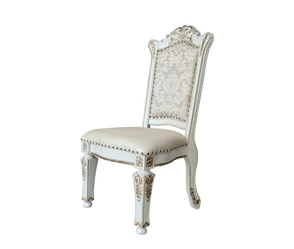 Vendome - Side Chair (Set of 2) - Synthetic Leather & Antique Pearl