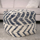 Alina - Wool And Cotton Pouf - Natural