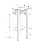 Accent Table Plant Stand Square For Living Room Tempered Glass