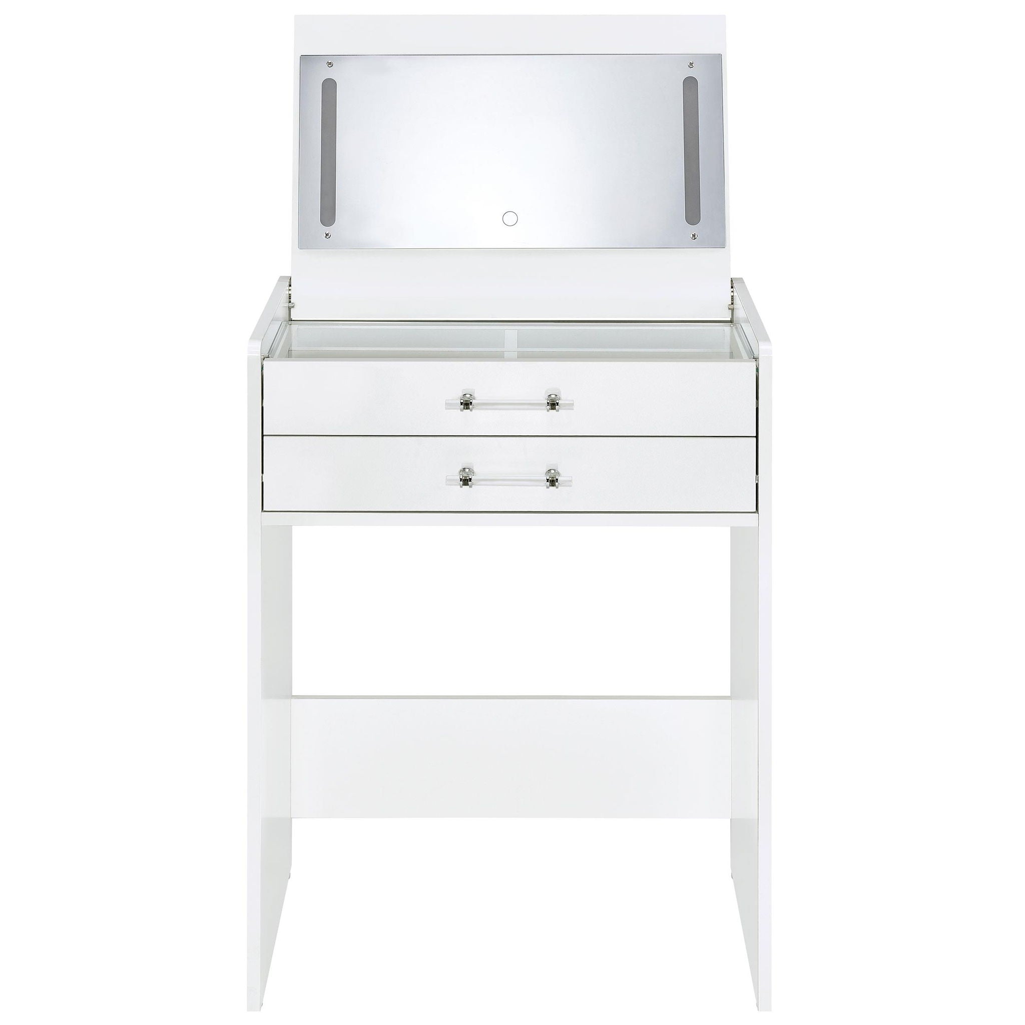 Danbury 3-drawer Makeup Vanity & Stool Set White High Gloss
