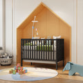 Crib 5 In 1 Convertible, Converts From Baby Crib To Toddler Bed, Fits Standard Full Size Crib Mattress