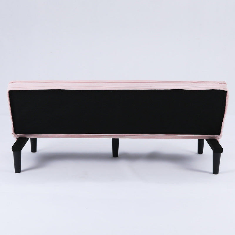 Versatile Corduroy Sofa Bed With Solid Wood Frame