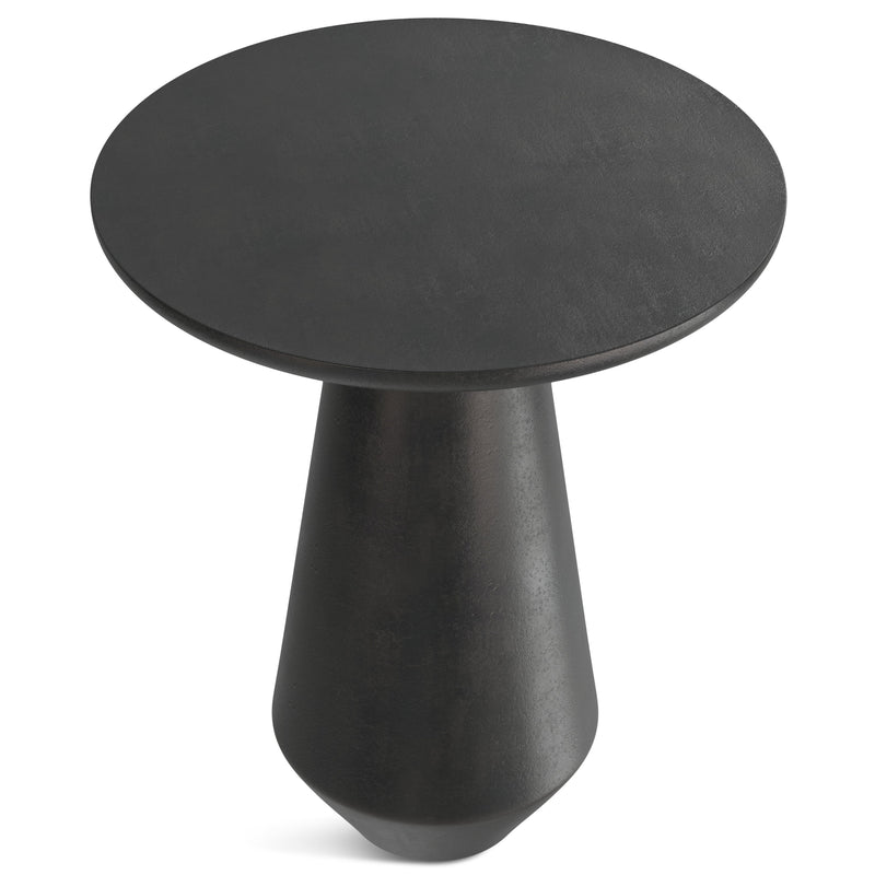 Gloria - Cast Aluminum Side Table - Black