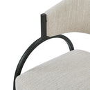 Contemporary Upholstered Dining Chairs With Metal Legs (Set of 2)