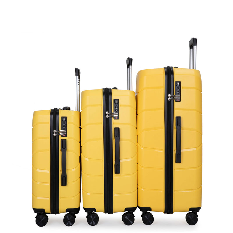 Hardshell Suitcase Spinner Wheels Lightweight Durable Suitcase With Tsa Lock, 3 Piece Set