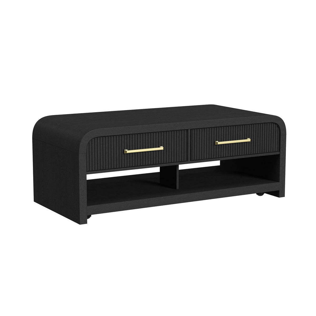 Ridgemont Coffee Table With Casters in Black by Elements International, view 2