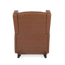Moss - Upholstered Rocking Recliner With Diamond Tufting And Wingback - Light Brown
