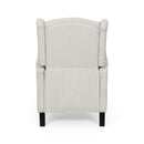 Contemporary Tufted Fabric Push Back Recliner - Beige