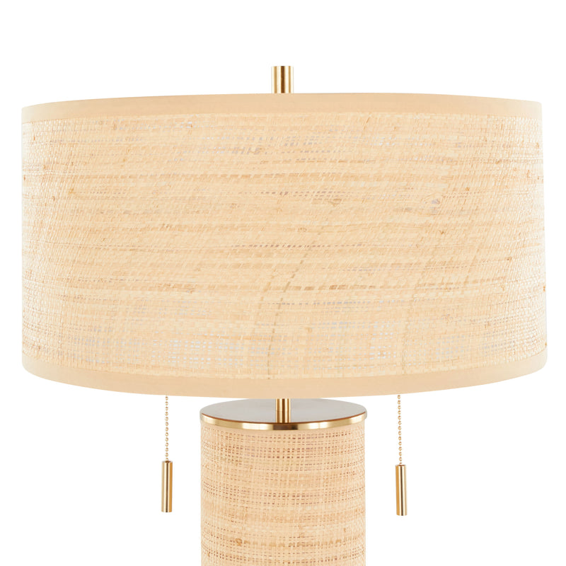 Cylinder - Rattan Contemporary Rattan Table Lamp