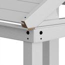 Outdoor Wooden Playhouse With Bench And Door - White