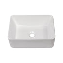 Sleek Ceramic Rectangular Vessel Bathroom Sink