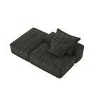 Modern Oversized Modular Sectional Sofa, Sparkling Chenille Fabric Soft Cushions With 2 Pillows