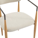 Modern Luxe Dining Arm Chair Set With Upholstery