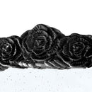 Hand Carved Rose Antique Mirror Frame, Wood Arch Mirror Wall Decor For Living Room