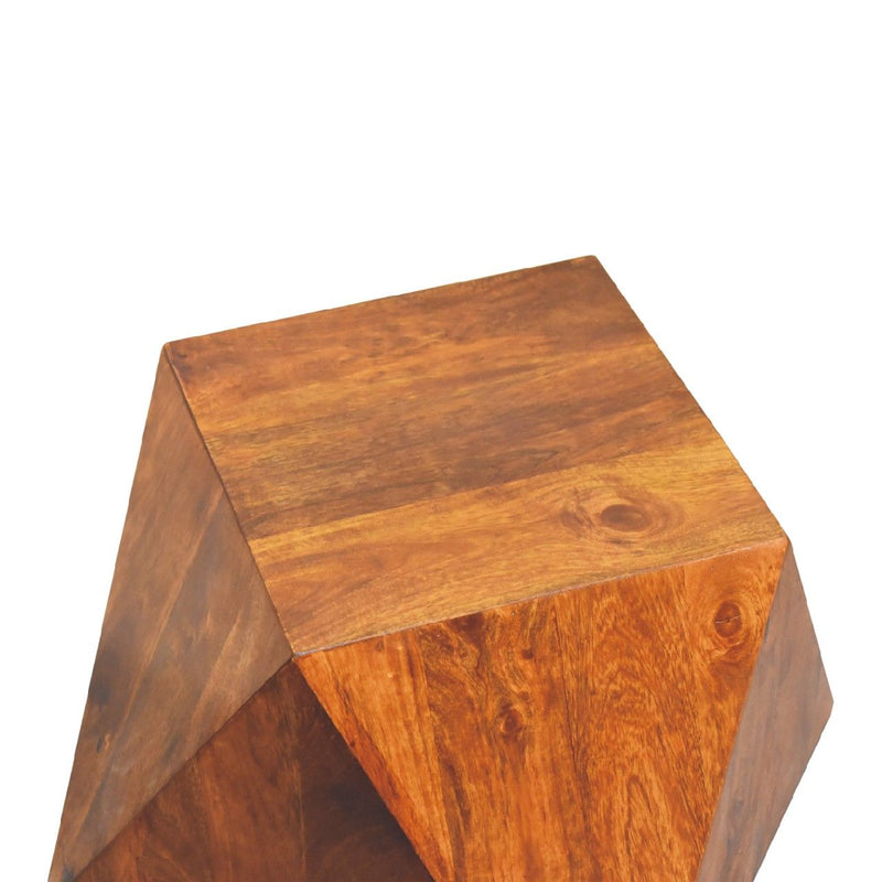 Abstract End Table - Chestnut