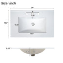 Bathroom Vanity With Ceramic Sink, 2 Doors 3 Drawers, Soft Close Design