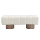 Upholstered Entryway Bench Ottoman