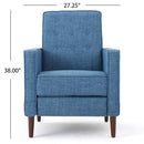 Mid-Century Modern Recliner With Button Tufted Waffle Stitch