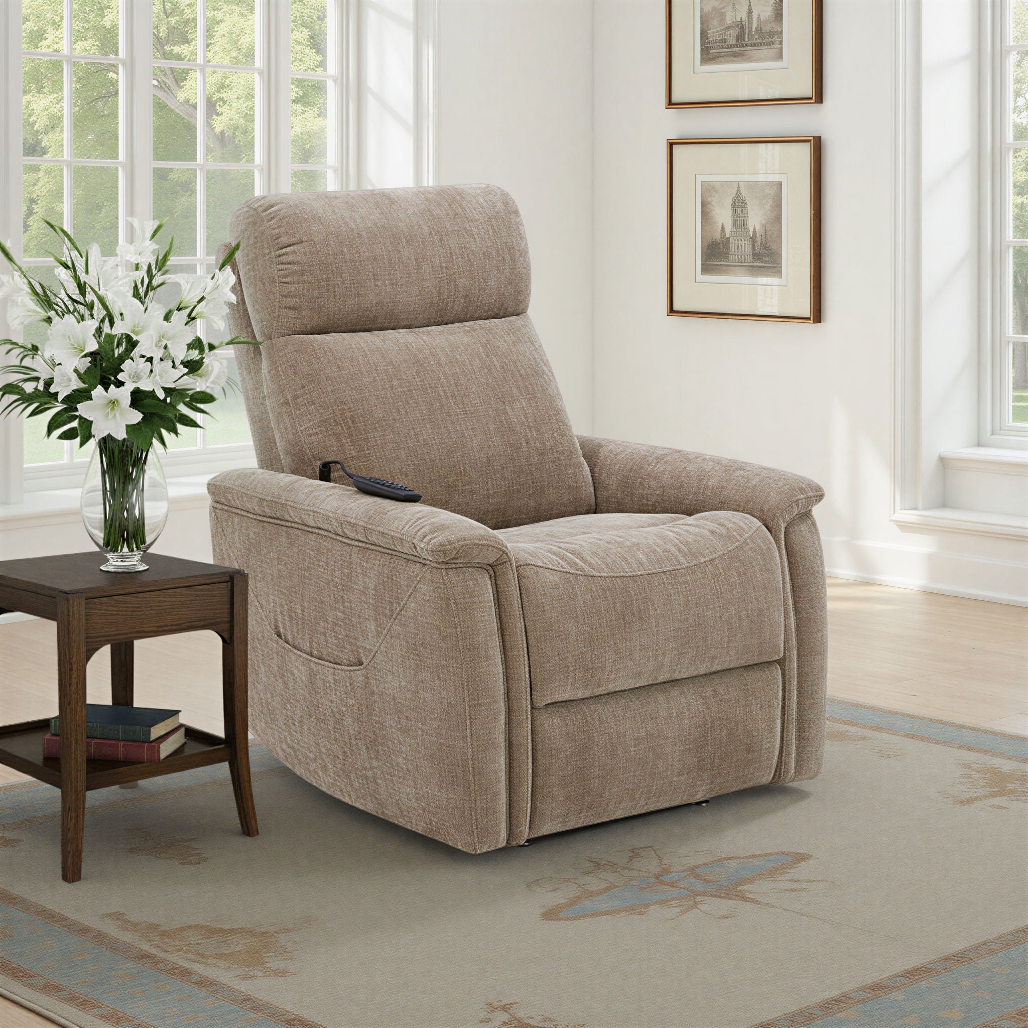 Luma - Petite Power Lift Recliner With Power Headrest, Lumbar, Heat & Massage