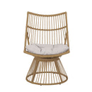 2 Piece Rattan Patio Set With Club Chair And Side Table - Beige / Light Brown