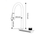 Waterfall Kitchen Sink With Pull Out Faucet & Cup Washer