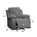 Kalen - Motion Glider Recliner - Gray Chenille