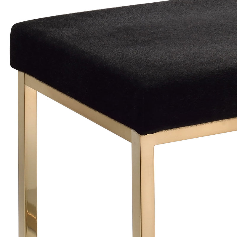 Boice - Ottoman - Black / Champagne