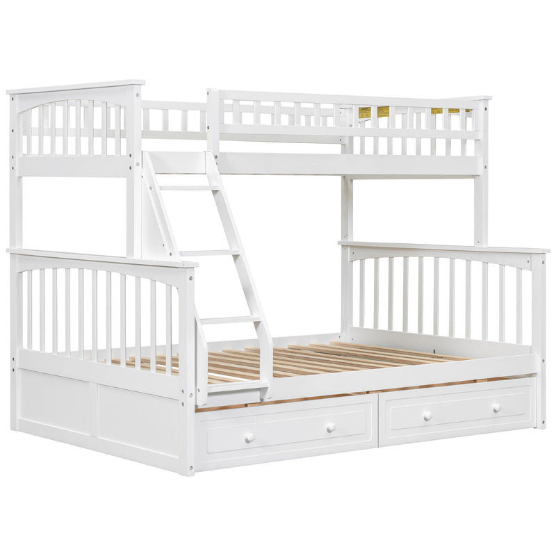 Bunk Bed With Drawers, Convertible Storage Bed