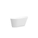 Freestanding Bathtub Modern Stand Alone Soaking Bathtub - Brushed Nickel Drain And Minimalist Linear Design Overflow Included, Cupc Certified - White
