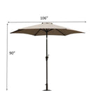 8.8' Outdoor Aluminum Patio Umbrella With 42 Pound Square Resin Umbrella Base
