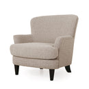 Melodique - Boucle Fabric Upholstered Club Chair With Tapered Legs